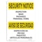 Signmission OSHA Security Sign, 7" Height, 10" Width, Rigid Plastic, Inspection Packages Bilingual, Landscape OS-SN-P-710-L-11554 - alternate 1